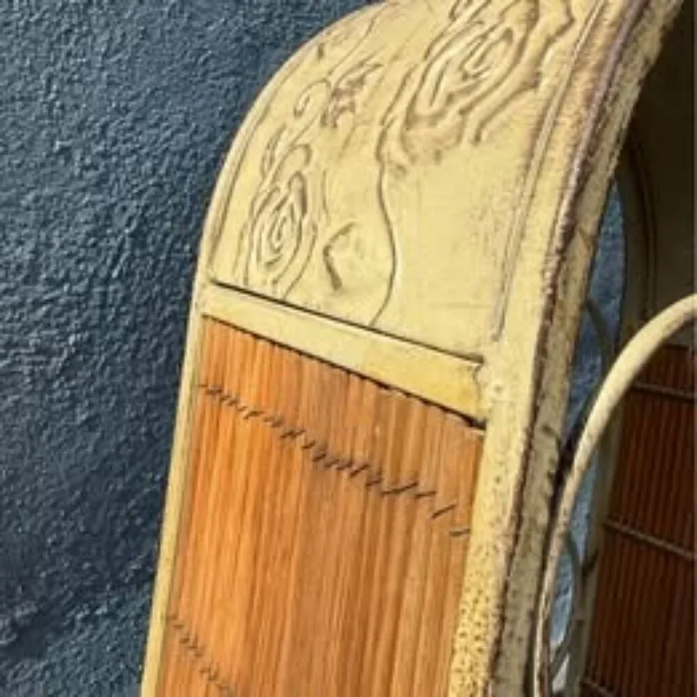 Vintage Metal & Bamboo Wine Rack
